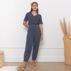 Micaela Greg tapered knit sweatpants, navy M